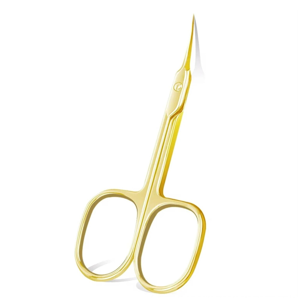 Gold Cuticle Scissors Extra Fine Stainless Steel Curved Blade For Precise Manicure Pedicure Gen2