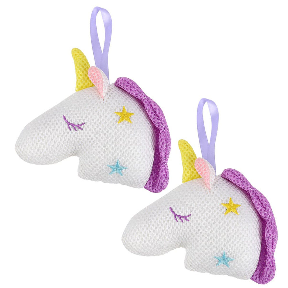 Unicorn Bath Sponge Set with Soft Mesh Loofah, Gentle Exfoliation and SpaLike Shower Experience