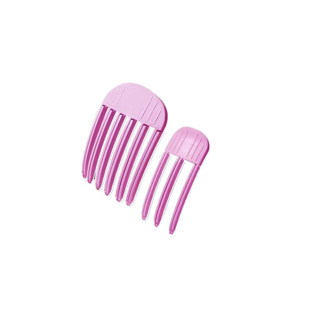 Unisex Pink,Purple 2Pcs Hair Volume Clips For Bangs And Styling, Instant Root Lift With Nonslip Grip, Pink Purple