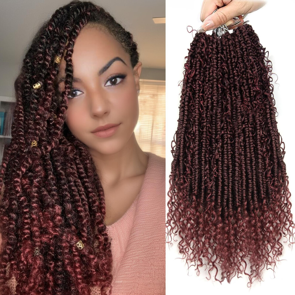 Unisex 24 Inch Passion Twist Hair 8 Packs Pretwisted Crochet Hair Extensions For Women Full Volume Styling