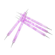 5pcs Double Ended Nail Art Dotting Pens Set with Multiple Tip Sizes for Manicure and Crafts