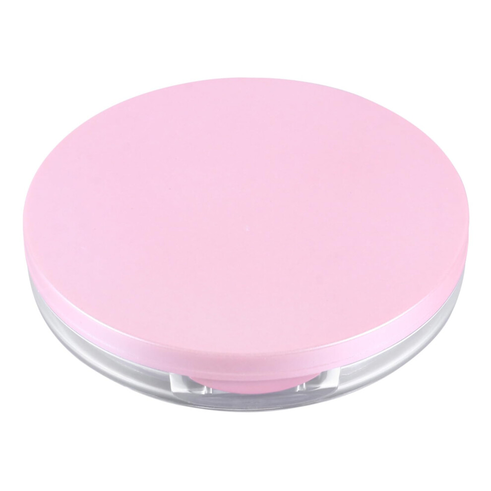 Pink Loose Powder Container With Puff, Compact Travel Makeup Box 5G Reusable Spillproof Jar