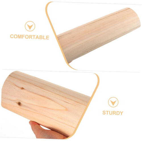 Wooden Neck Pillow for Sauna Ergonomic Solid Wood Support with Handmade Smooth Finish 2