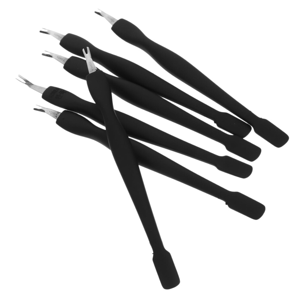 Professional Cuticle Pusher Set â 6pcs Metal Nail Care Tools for Manicure and Dead Skin Removal