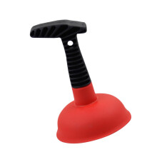 Sink Plunger for Quick Clog Removal, Kitchen and Bathroom Drain Unblocker, Durable Red Design