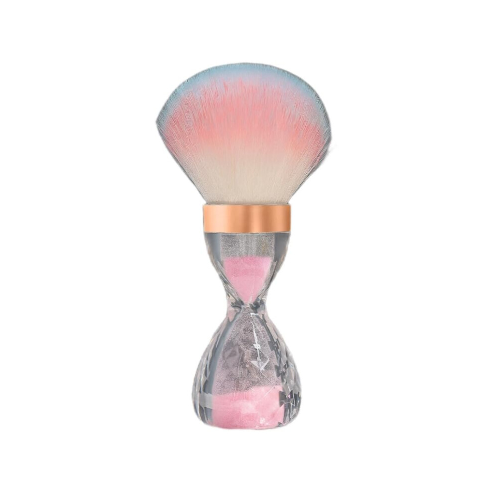 Nail Dust Brush with Soft Bristles Hourglass Handle for Acrylic Nails and Makeup Dust Removal