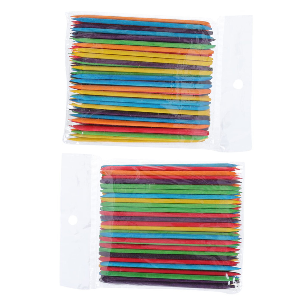 200pcs DoubleEnded Wooden Manicure Sticks for Nail Art and Cuticle Care