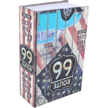Cofre em formato de livro autêntico para esconder objetos de valor, com capa elegante e compartimento secreto interno. Ideal para uso doméstico