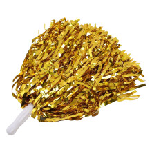 Pompon riutilizzabili con finitura metallica, ideali per tifare la propria squadra scolastica, con impugnatura antiscivolo, perfetti per cheerleader,