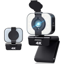 4K-Webcam mit Mikrofon, verstellbarer Sichtschutzabdeckung und automatischer Schwachlichtkorrektur, Plug & Play für Zoom, Skype, Teams, Laptop,