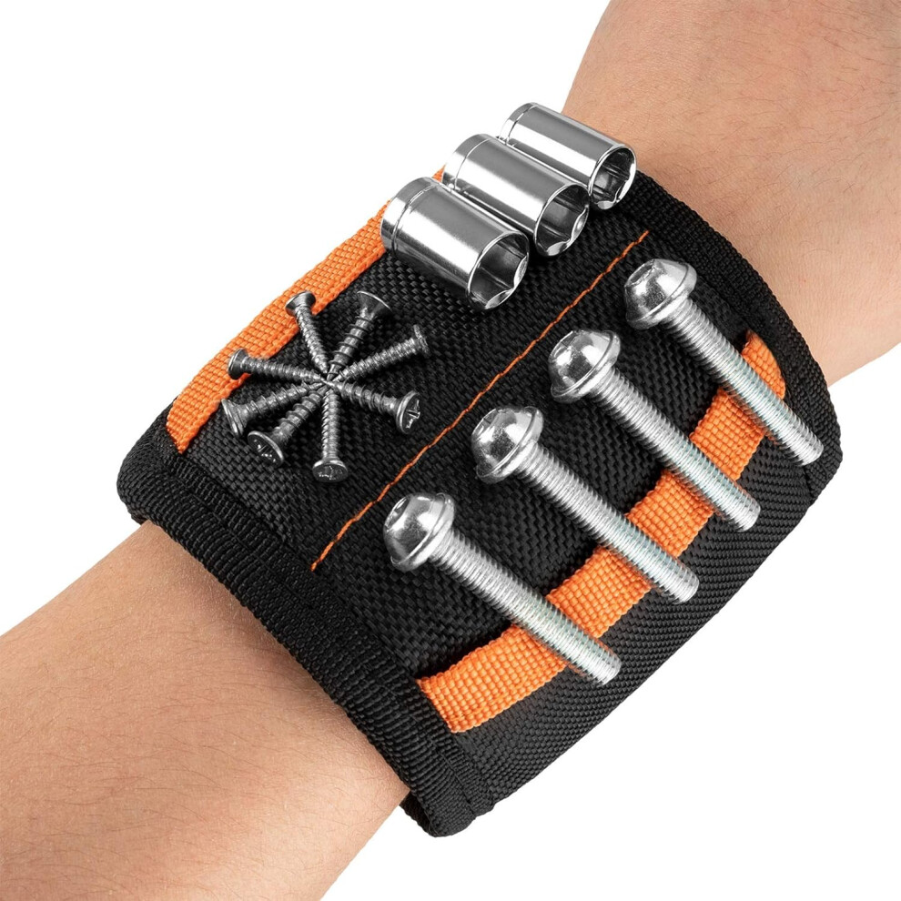 Gifts For Men Dad, Unique Handyman Electrician Magnetic Wristband With 20 Magnets, Breathable Material Ensures Comfort While Working On Small Spaces 9004841087955