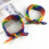 Βαμβακερά Μαντήλια, Gay Pride Rainbow Bandanas απαλή υφή φωτεινό χρώμα τετράγωνο κασκόλ για 3