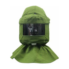 Innovativa cuffia/scialle anti-sabbiatura, maschera in tessuto di tela resistente al calore e alla polvere, completa di protezione elastica per il