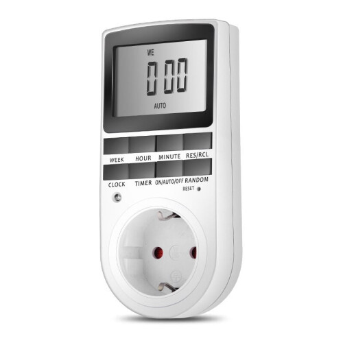 Plug-in Timer Socket, Digital Timer Switch, Automatic On Off Programmable Time Switch with Adjustable Time Setting, Smart Timing Switch Socket with