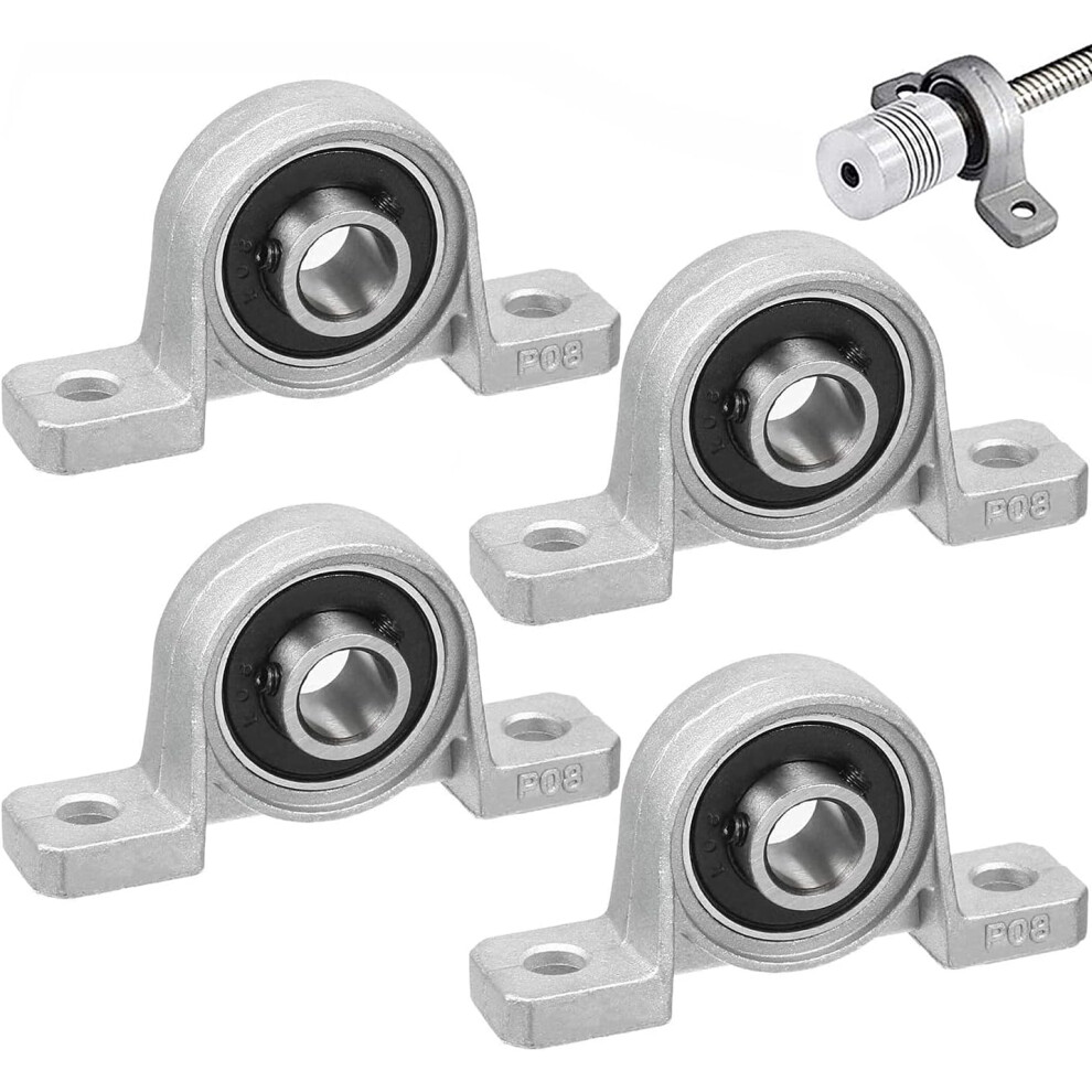 Self-Aligning Zinc Alloy Mounted Pillow Block Bearing, Supports Radial And Axial Loads, Twin Screw Housing Ensures Smooth Operation For Machinery And 9169997637550