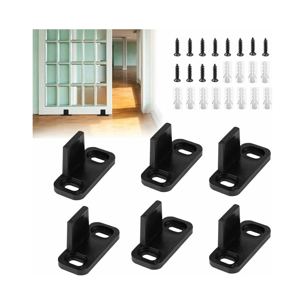 Premium Barn Door Floor Guides, Multifunctional Sliding Door Track Guide For Closet Barn And Pocket Doors, Impact Resistant Heavy Duty Plastic 9169997637345