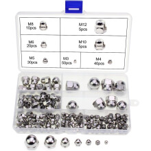 Kit surtido de tuercas de bellota de acero inoxidable, juego de tuercas hexagonales de bellota para proyectos de interior y exterior, antioxidante,