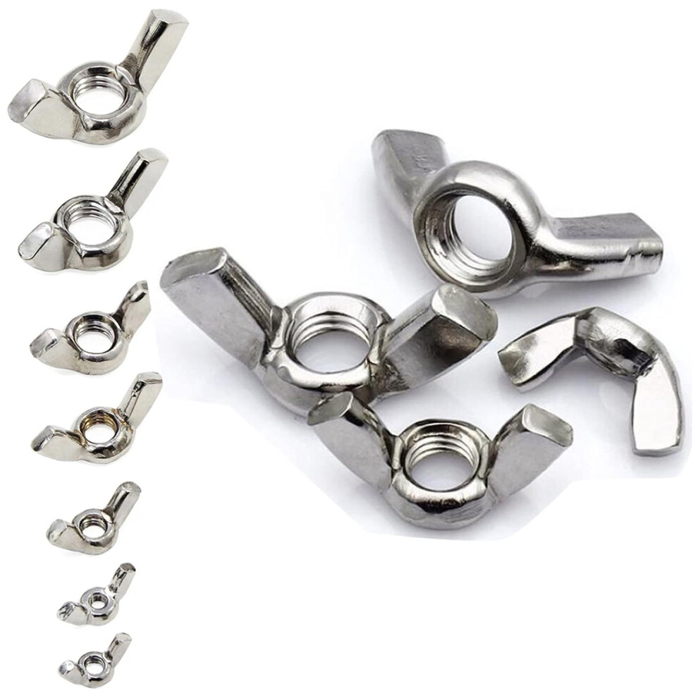 Stainless Steel Wing Nut For Machinery And Equipment, Corrosion Resistant Hand Twist Nut With Butterfly Ear Thread For Wide Application In Outdoor 9169997638199