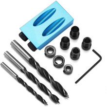 Vakmanschap in overvloed: Pocket Hole Jig Kit voor nauwkeurige verbindingen, compacte boorhoekgeleider, aluminiumlegering voor duurzame