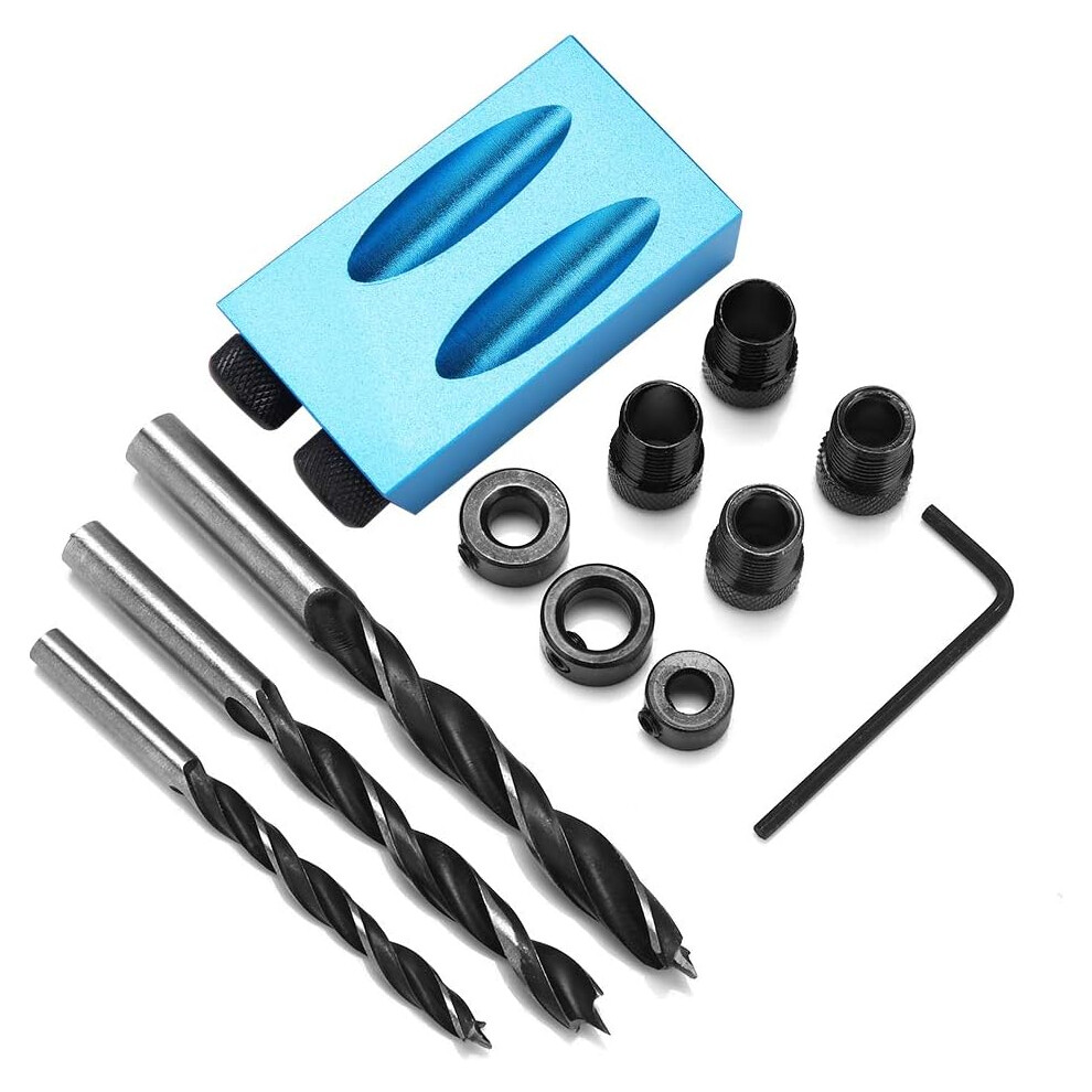 Craftsmanship Unleashed, Pocket Hole Jig Kit For Accurate Joining, Compact Drill Angle Guide Tools, Aluminum Alloy For Durable Woodworking Projects 9340258982460