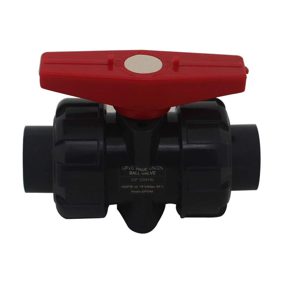 Pvc Union Ball Valve, Easy Maintenance, True Union For Irrigation, Full Port, Astm Epdm O-Ring, 2 Ptf Seals, Rated 200 Psi, Upvc Body, 25Mm Size, 9004841090092