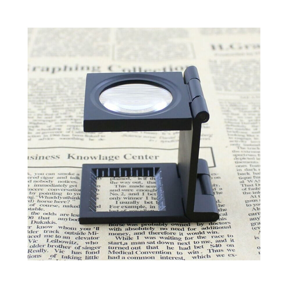 Precision Magnifier, 10X Magnification Reveals Hidden Details, Foldable Stand Offers Stability, Compact Folding Ensures Portability, Ideal For
