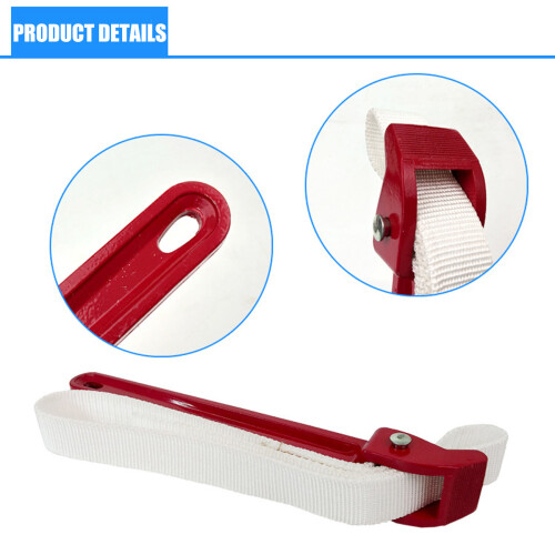 Professional Grade Strap Wrench, Adjustable Design For Flexible Use, Ergonomic Non-Slip Handle, Protective Polyurethane-Coated Strap, Heavy Duty Tool 1