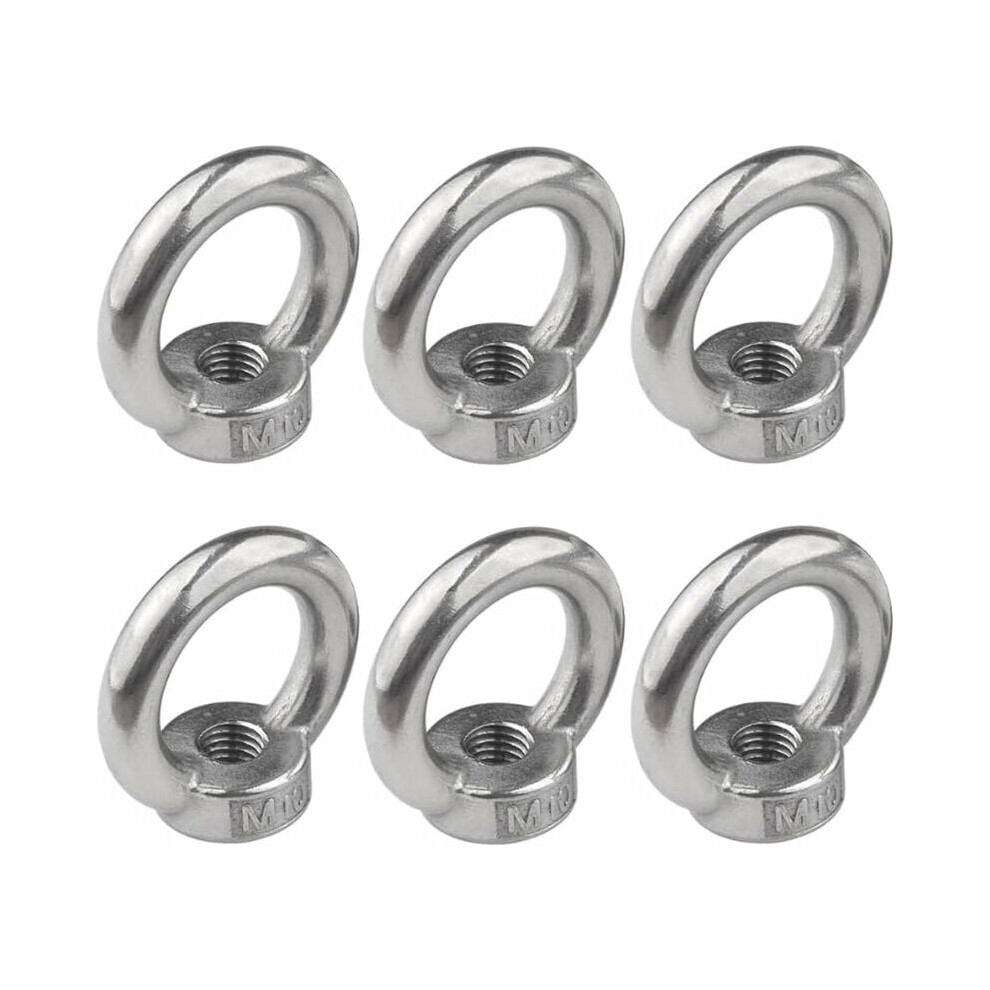 Ring Shape Lifting Eye Nut, 304 Stainless Steel Female Threaded Nuts, Easy To Install, Smooth Surface High Hardness Wear-Resistant, Industrial 9358999116839