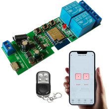 Veelzijdige wifi-slimme schakelaar voor domotica, directe en zelfvergrendelende modi, toegangscontrole, doe-het-zelf garagedeuropener, Tuya SmartLife