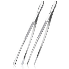 Vielseitige Mehrzweckpinzette, perfekt für die Handhabung empfindlicher Lebensmittel, extra langes Design gewährleistet sicheren Abstand,