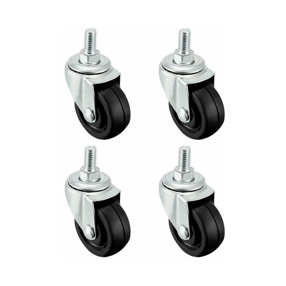 Threaded Stem Caster With Load Capacity, General Purpose Caster Wheels Featuring Dual Bearing Raceway, Soft Rubber Wheel For Quiet Operation, Stem 9340959092116
