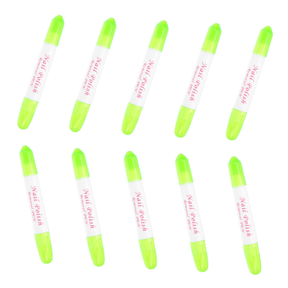Nail Polish Correction Pen 10pcs Reusable Precision Remover for French Manicure Cleanup Random Color