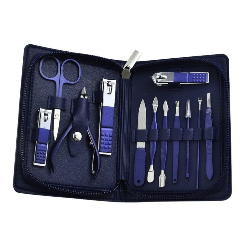 Nail Clipper Set 12pcs Stainless Steel Manicure Pedicure Kit with Precise Blades for Travel