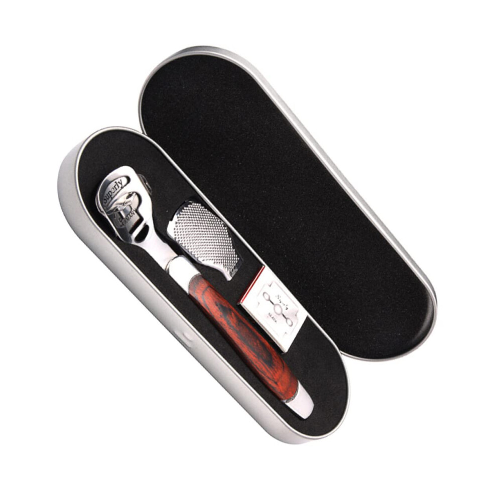 Stainless Steel Foot File and Pedicure Foot Scraper with Ergonomic Comfort Grip for Home or Salon