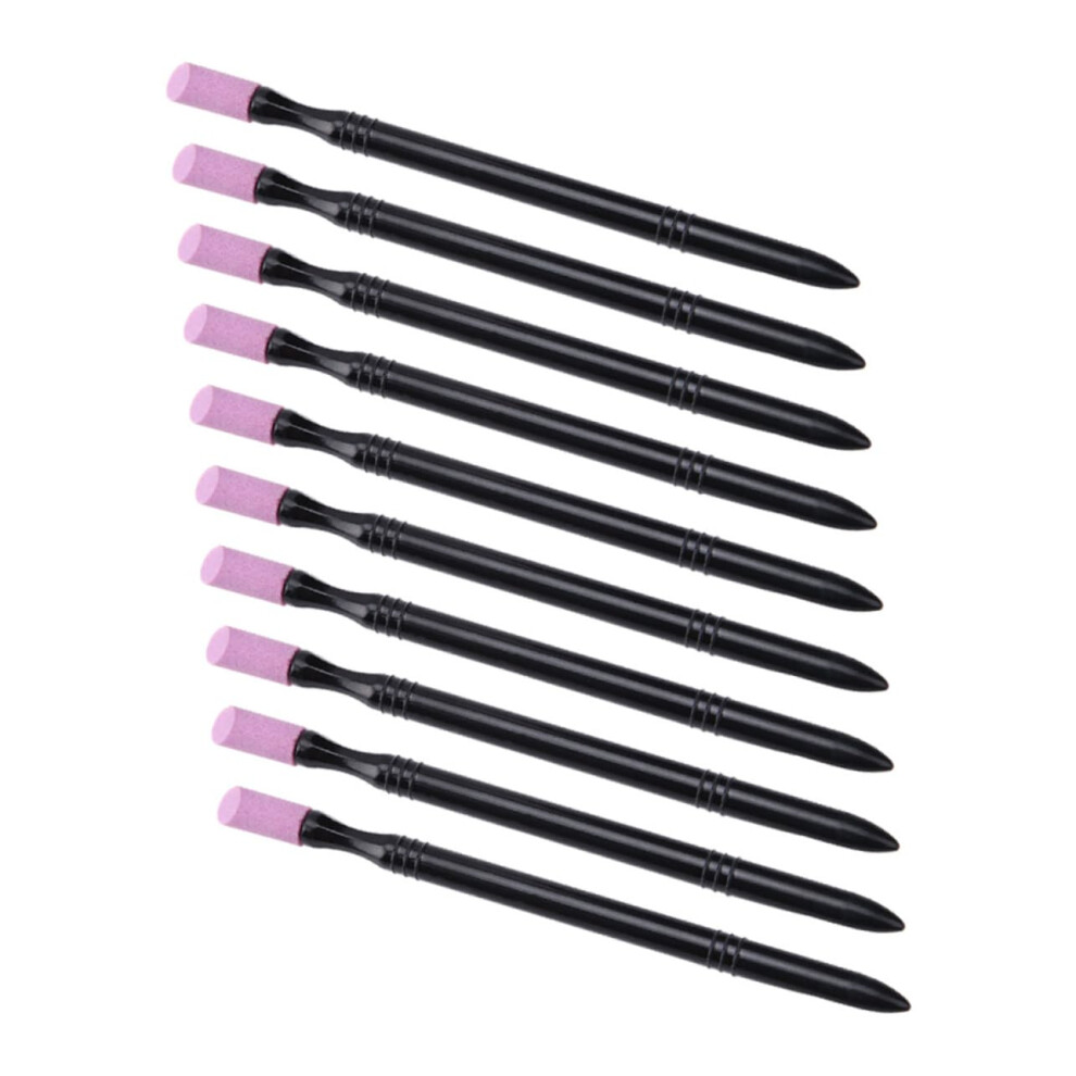 10pcs Nail Drill Accessories Kit with Cuticle Pusher Nail File for Professional Manicure Pedicure