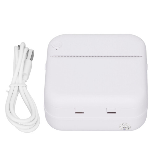 Draagbare thermische printer, Bluetooth mini-zakprinter, compatibel met Android en iOS, draadloze inktloze mini-stickerprinter, multifunctioneel voor 1