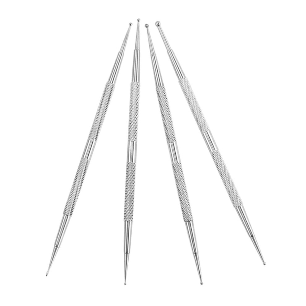 4pcs DualEnded Nail Art Dotting Tools and Rhinestone Picker Pens for Precise Manicure