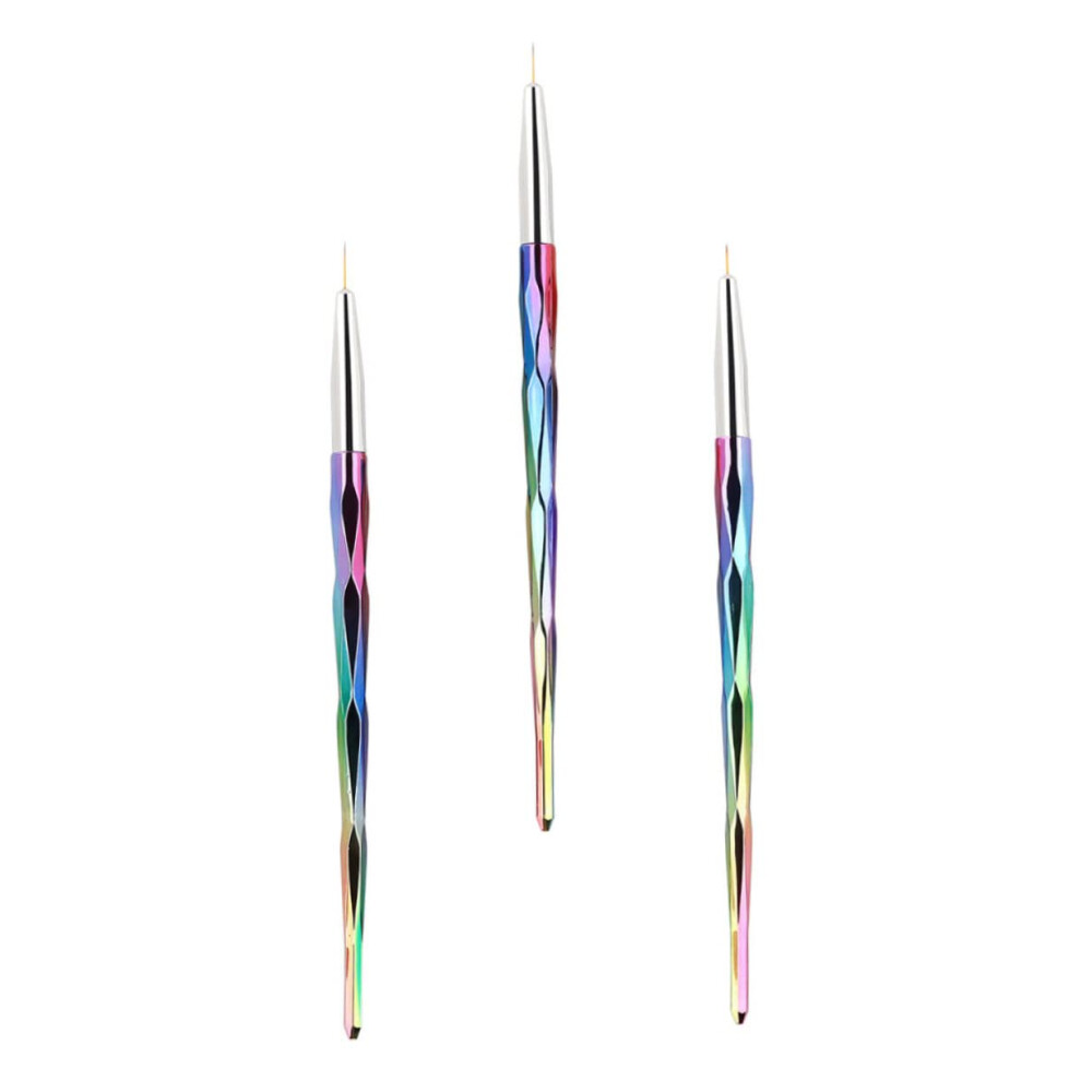 3pcs Nail Art Pen Set with Fine Tip for Detailed Designs DIY Manicure Drawing Tool Lightweight