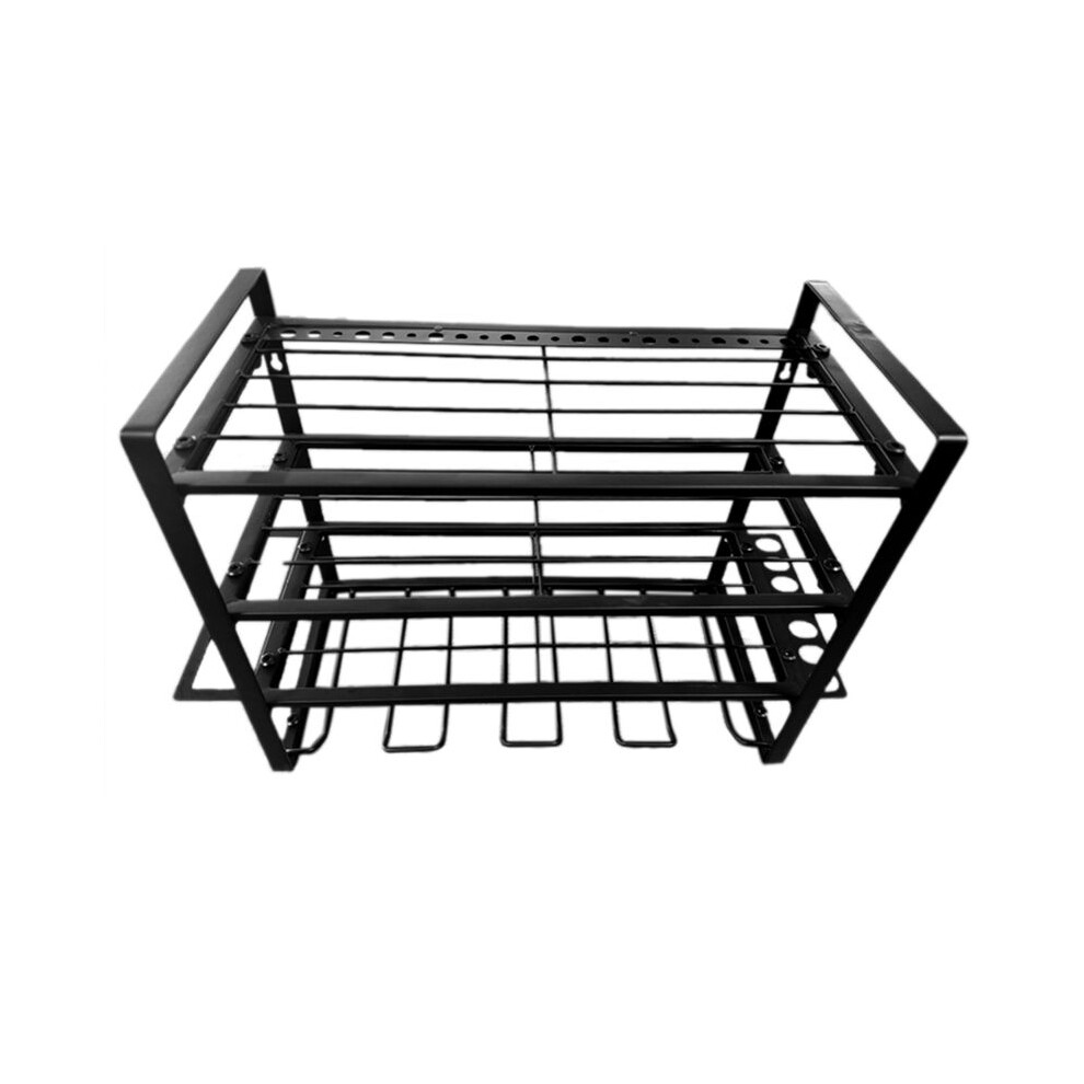 4 Layer Power Tool Organizer Wall Mount, Cordless Drill Hanger Storage Rack For Garage Organization, Workshop, Pegboard 4713038477329