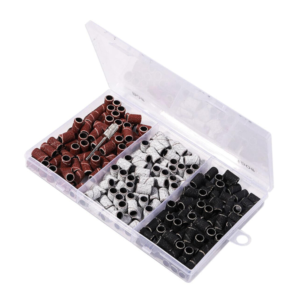 Professional Nail Drill Bits Set with Manicure Sanding Bands for Smooth Nail Polishing and Reshaping