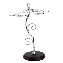 Silver Wine Glass Rack Desktop Goblet Stand for Kitchen Bar Office Club Storage Organizer