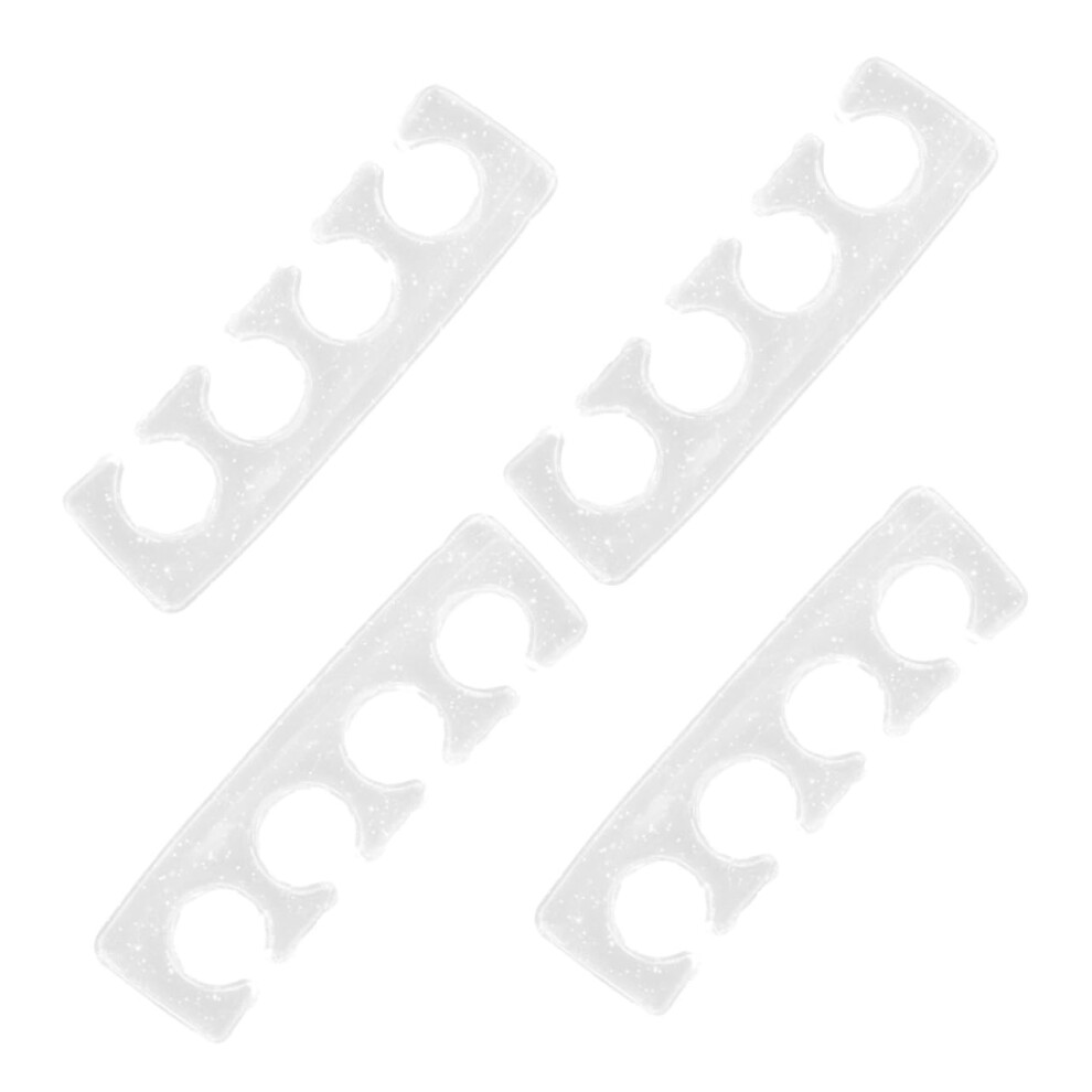 2 Pairs Reusable Silicone Gel Toe Separators for Pedicure and Nail Care, Comfortable Toe Dividers