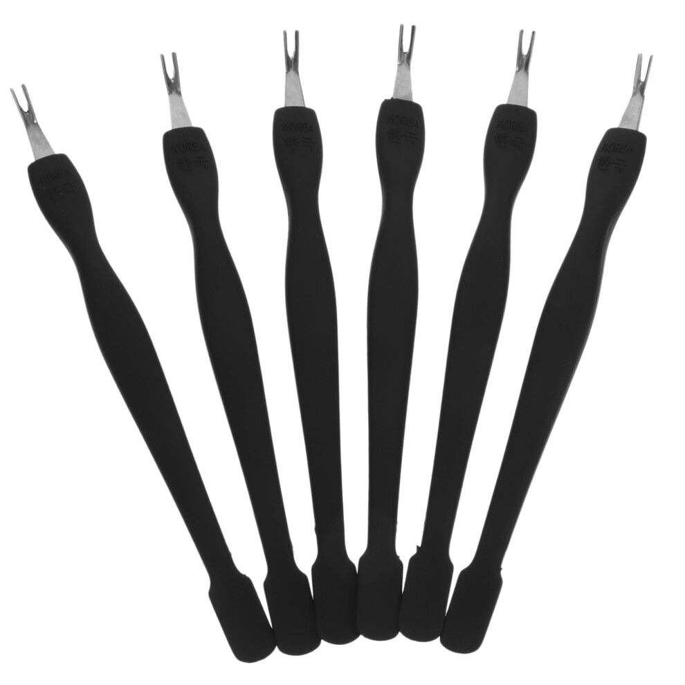 Professional 6Piece Cuticle Pusher and Trimmer Set for Precise Nail Care and Salon or Home Use