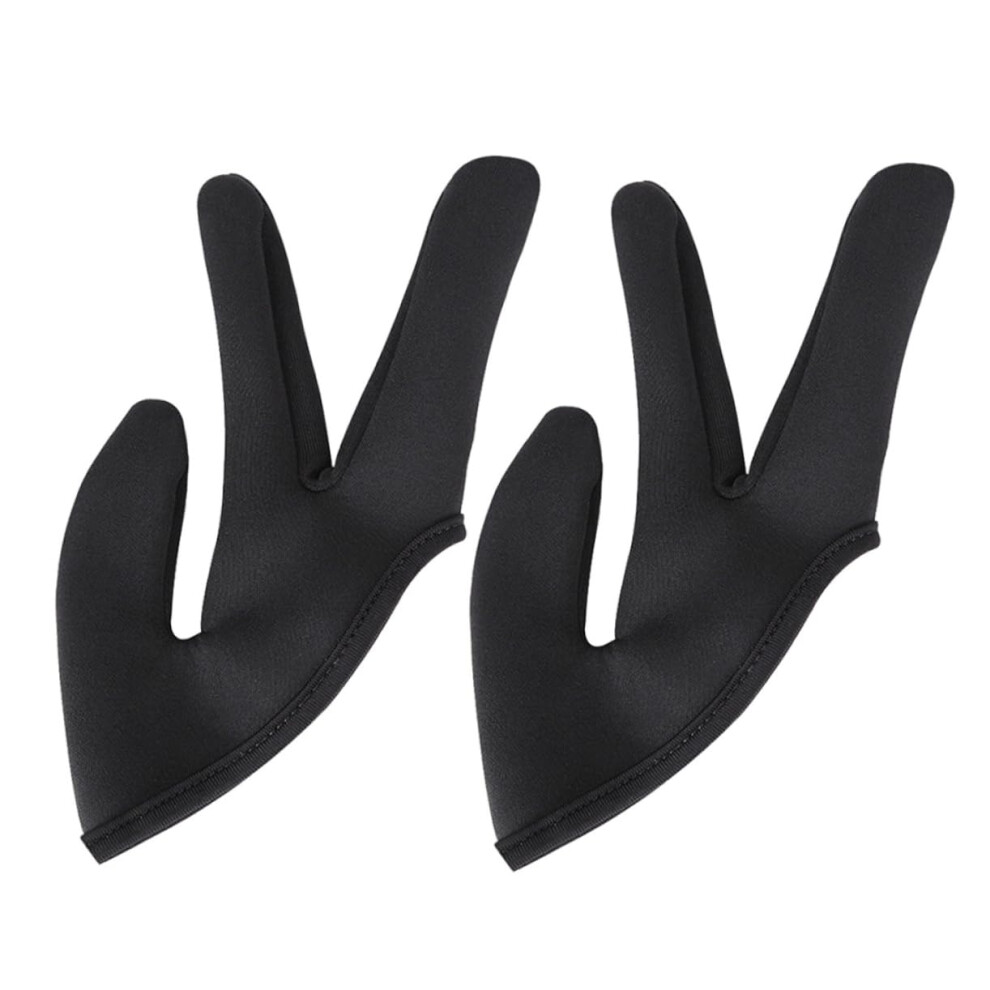 Heat Resistant Gloves for Hair Styling, 3Finger Thermal Protection for Curling Wand and Flat Iron