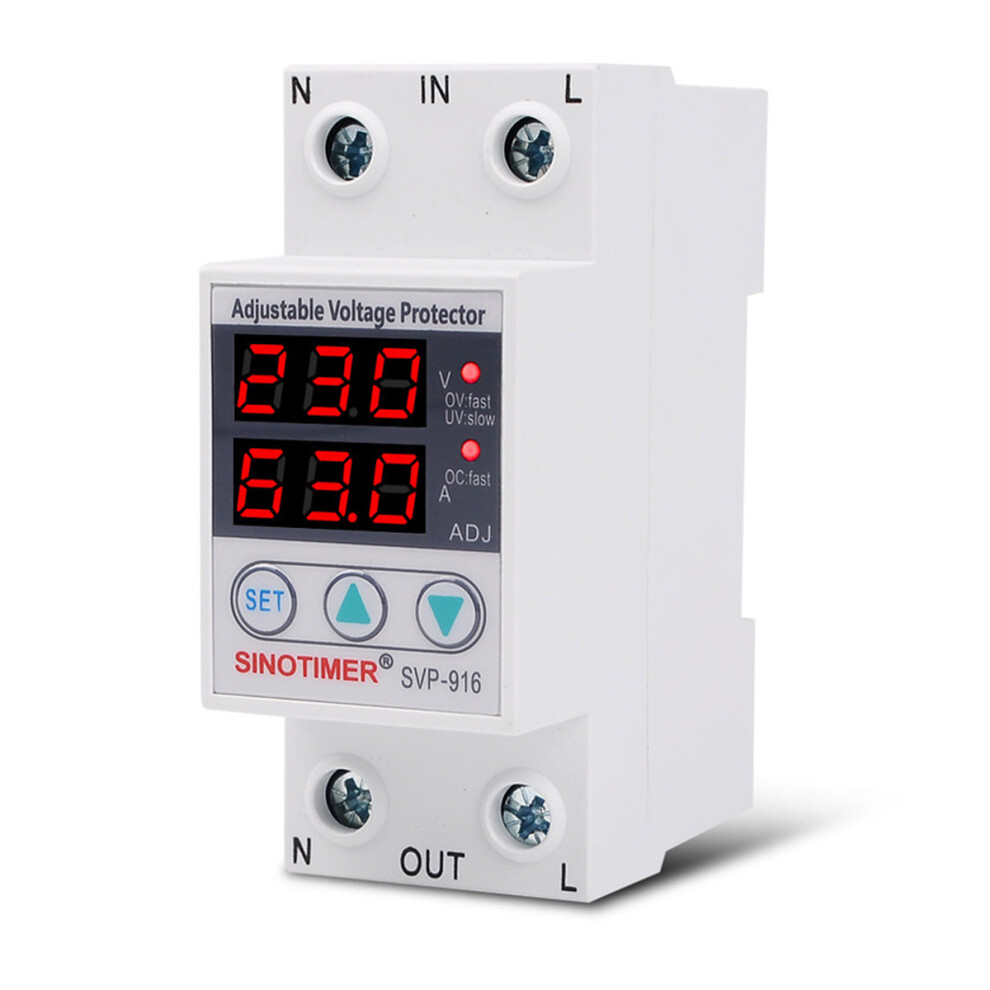 Low Power Consumption Voltage Protector With Double Led Display, Intelligent Protection Device For Single Phase Systems Featuring Adjustable Voltage 9448196040355