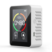 Draagbare CO2-detector voor thuis en op reis, luchtkwaliteitsmonitor met krasbestendige en stootvaste constructie, multifunctionele sensor