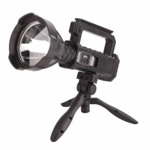 Faro portatile con illuminazione P70Wick, torcia esterna impermeabile con display LED super luminoso e portata estesa, ricaricabile tramite USB.