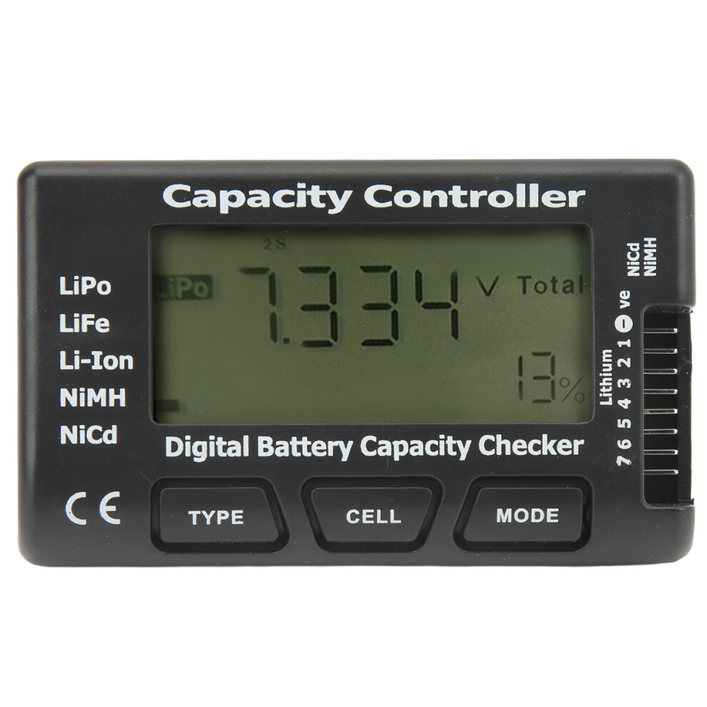 Digital Battery Capacity Checker Lcd Backlight Voltage Tester For Li Ion Nicd Nimh Servo Test Compact Lightweight 9169997641335