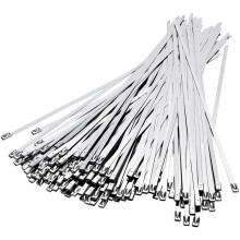 Bridas metálicas duraderas, sujetadores de acero inoxidable 304 de alta resistencia para comunicaciones eléctricas, ingeniería de iluminación,