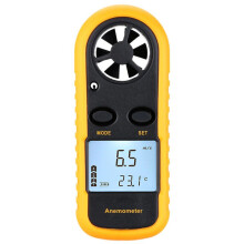 Professionelles digitales Handanemometer, multifunktionales Windgeschwindigkeitsmessgerät mit schneller Reaktionszeit dank externem Thermistor,